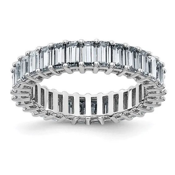 Emerald | Moissanite Eternity Band | Ring Size 5