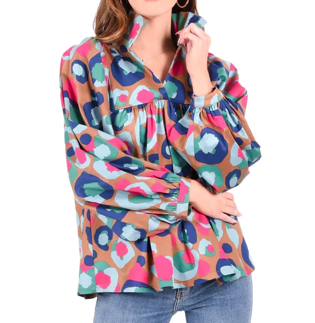 Emily McCarthy Stella Top - Meadowbrook Spot Cheetah