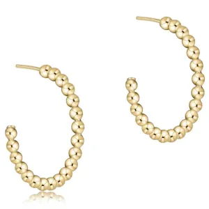 enewton | Beaded Classic 1.25" Post Hoop {4mm Gold}