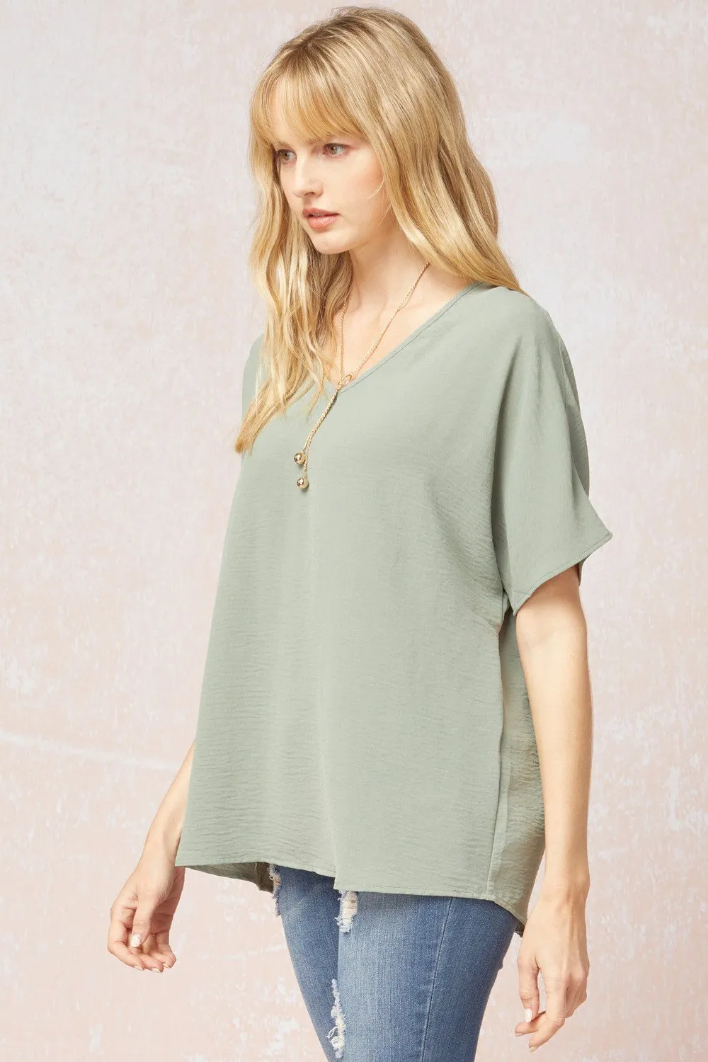 Entro V Neck Basic Top