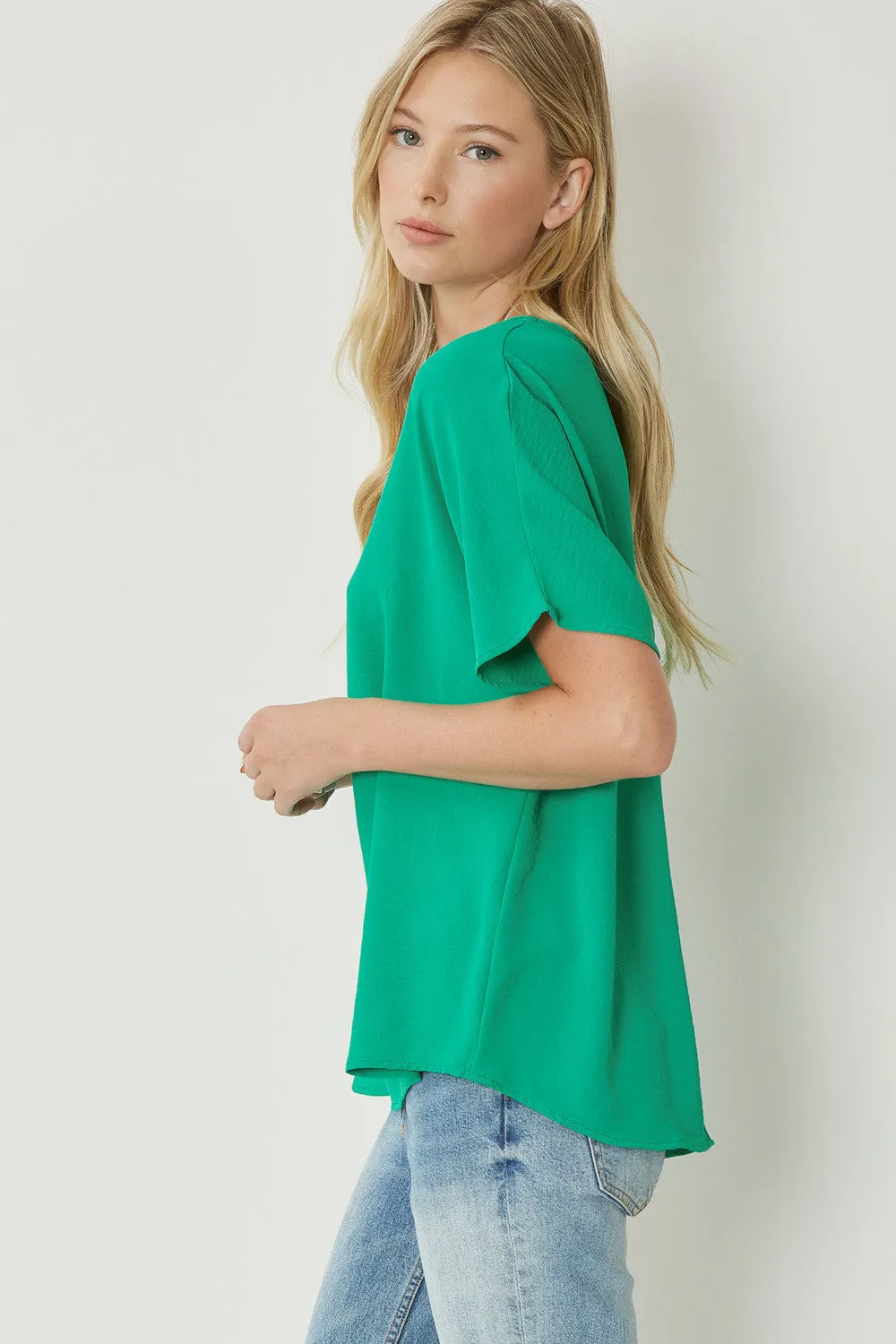 Entro V Neck Basic Top