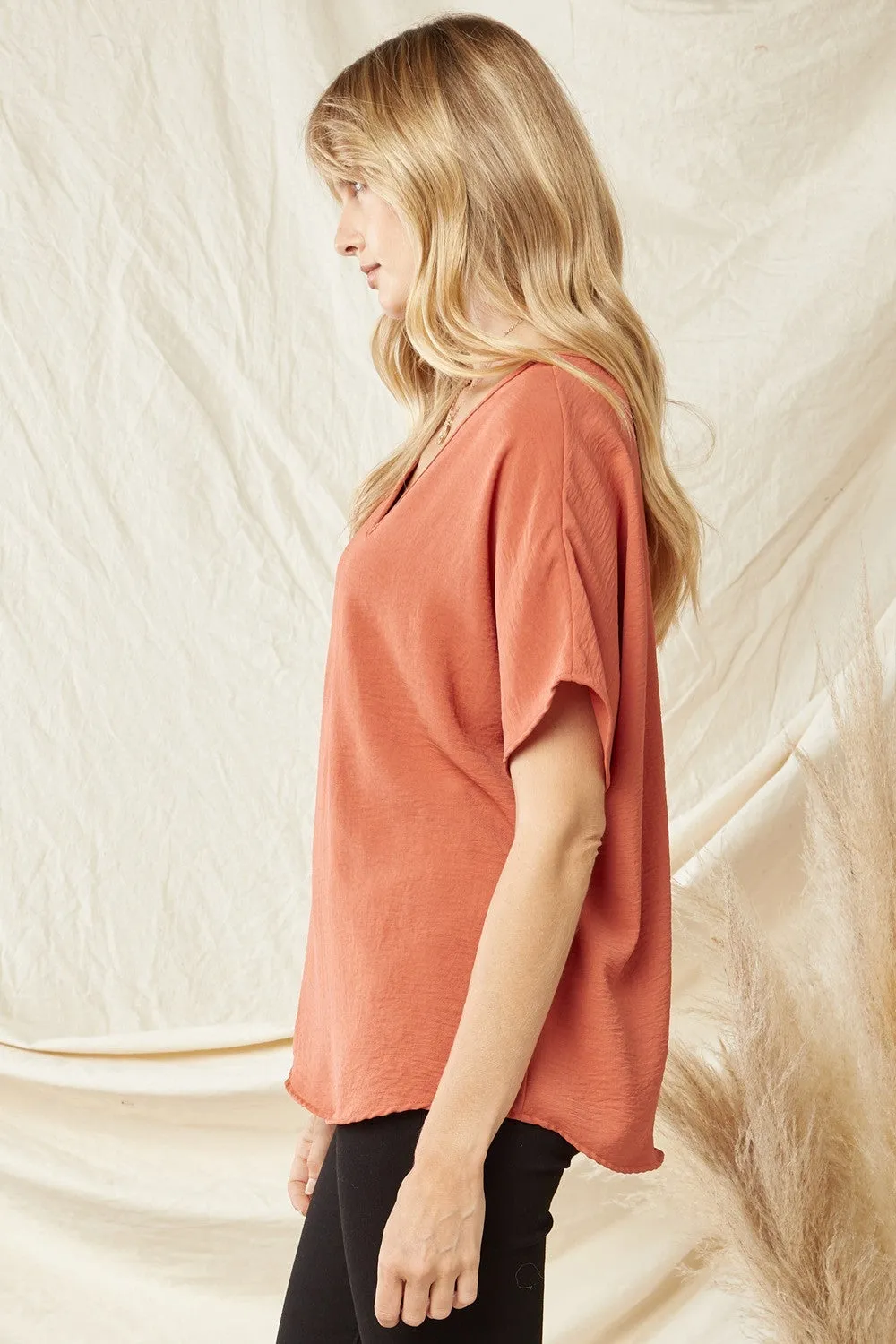 Entro V Neck Basic Top