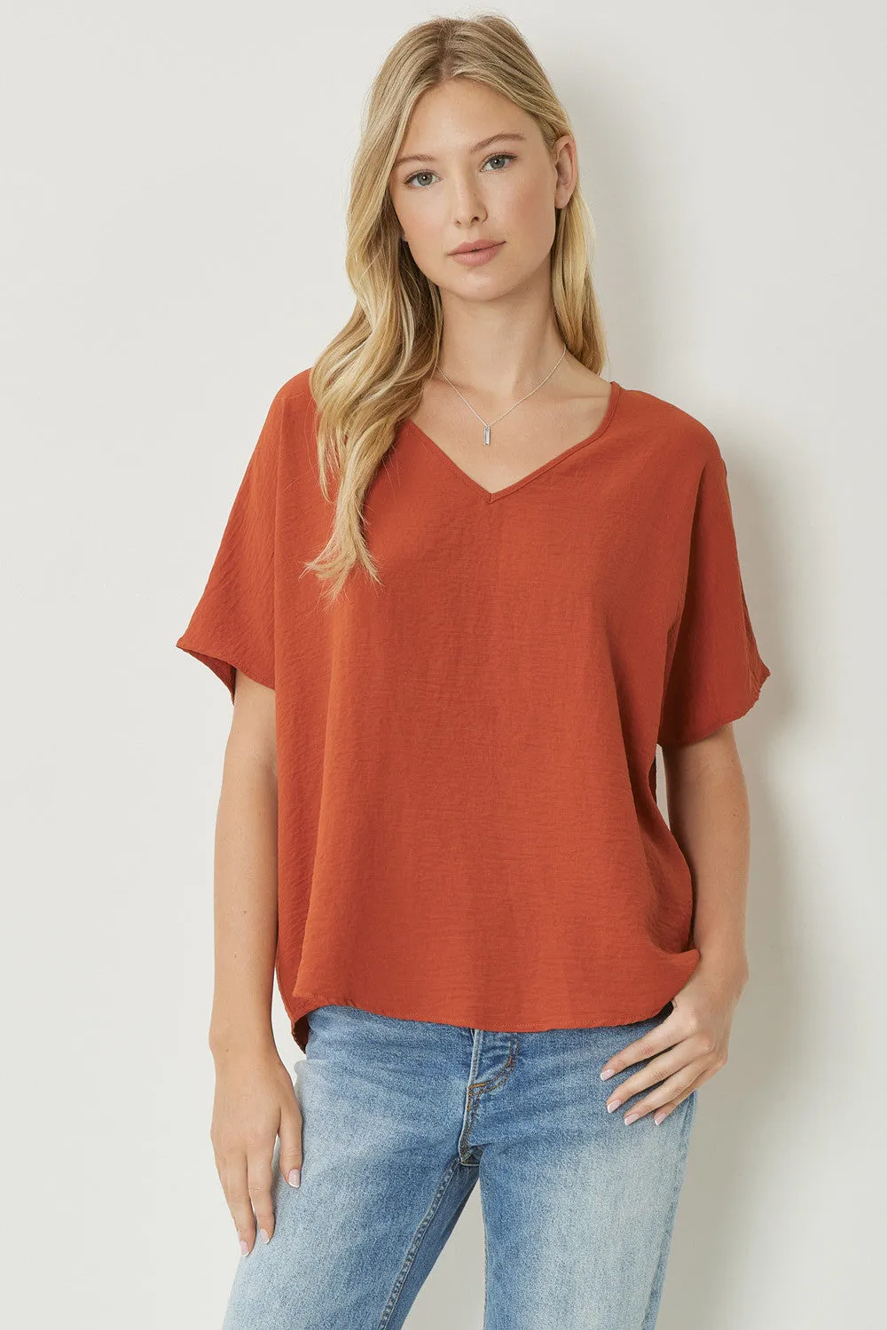 Entro V Neck Basic Top