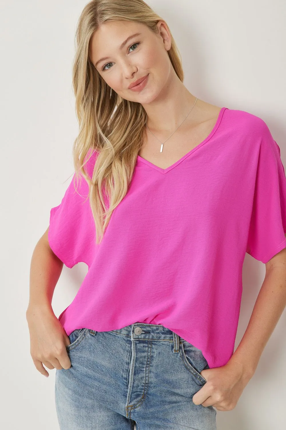 Entro V Neck Basic Top