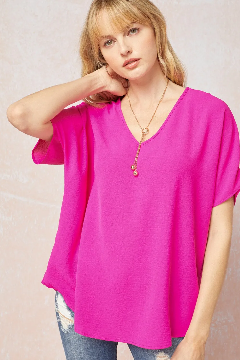 Entro V Neck Basic Top