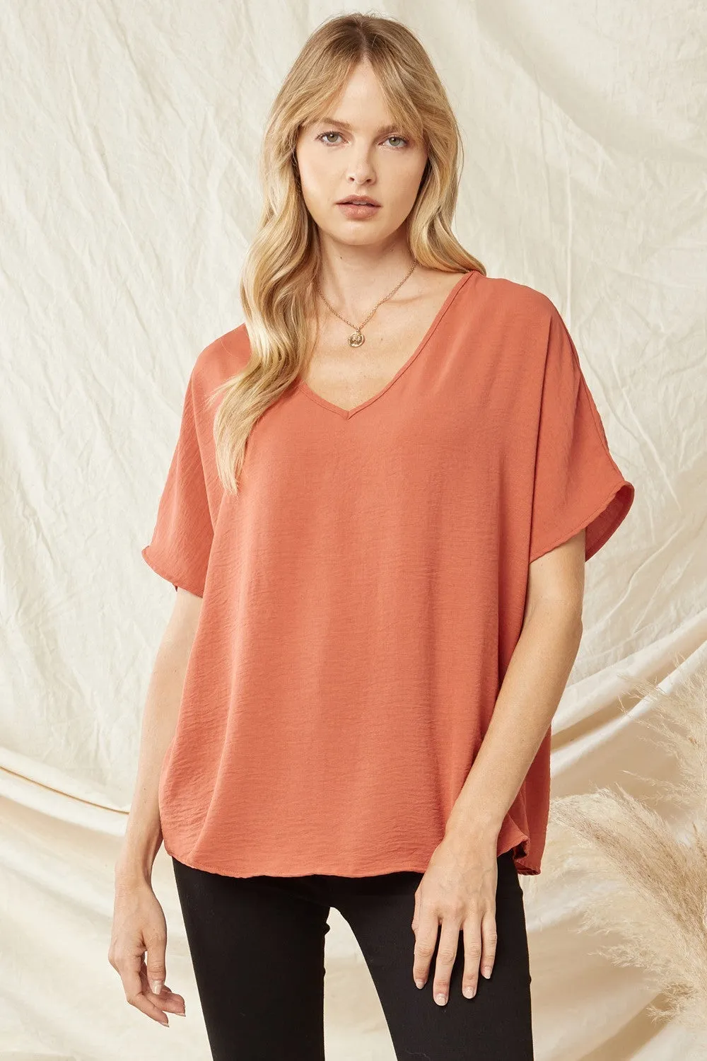 Entro V Neck Basic Top
