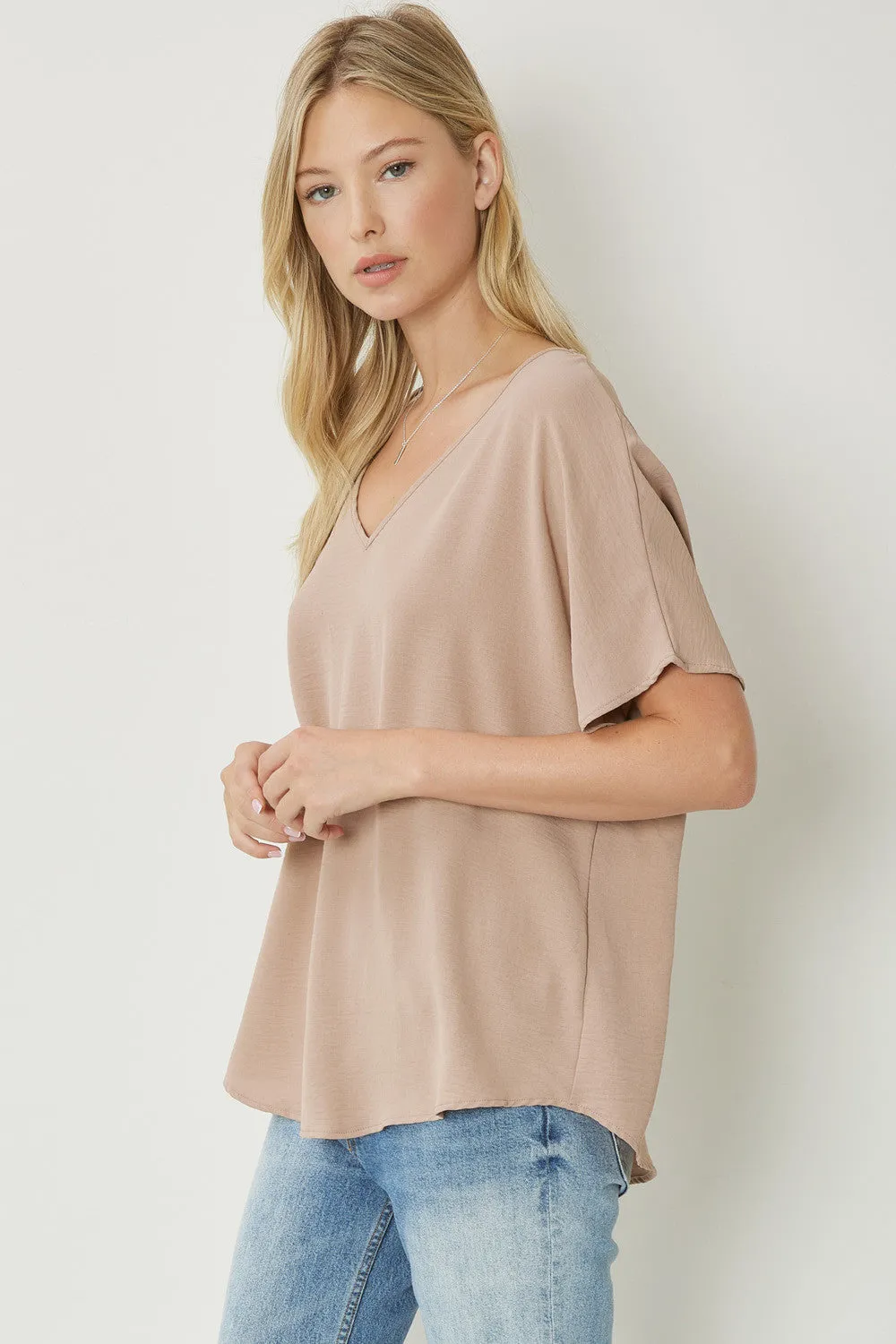 Entro V Neck Basic Top