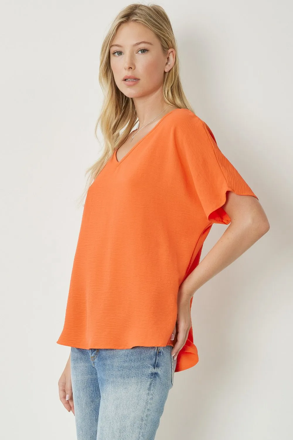Entro V Neck Basic Top