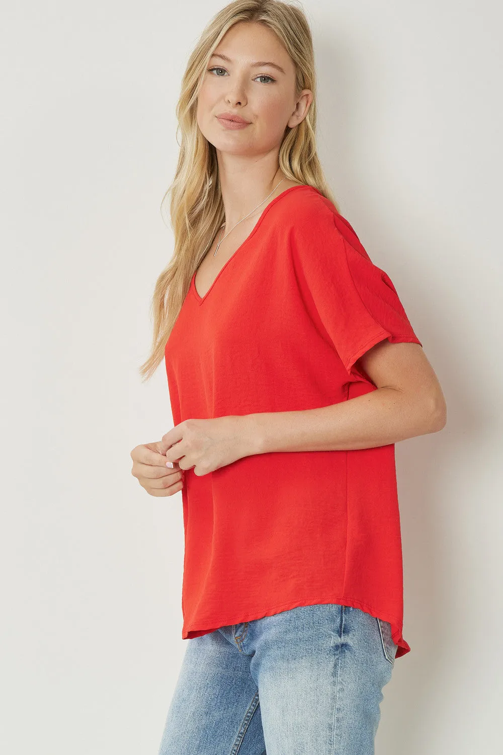 Entro V Neck Basic Top