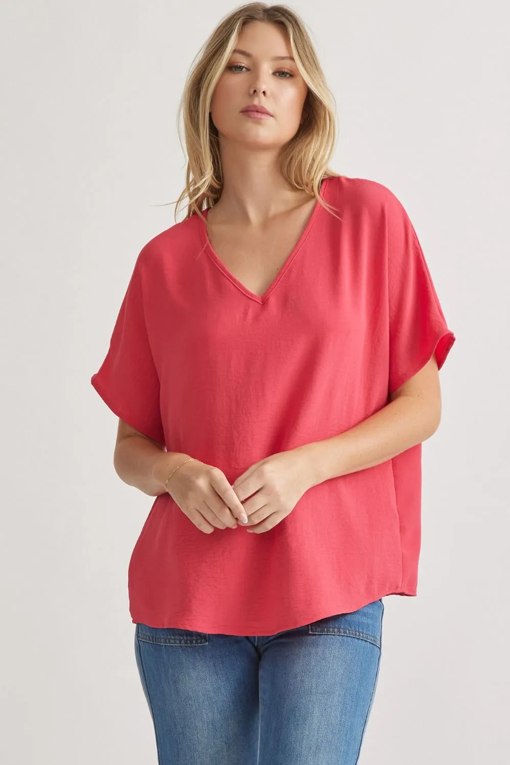 Entro V Neck Basic Top