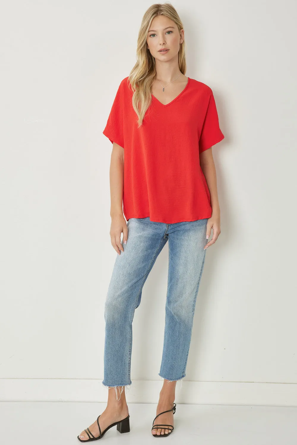 Entro V Neck Basic Top