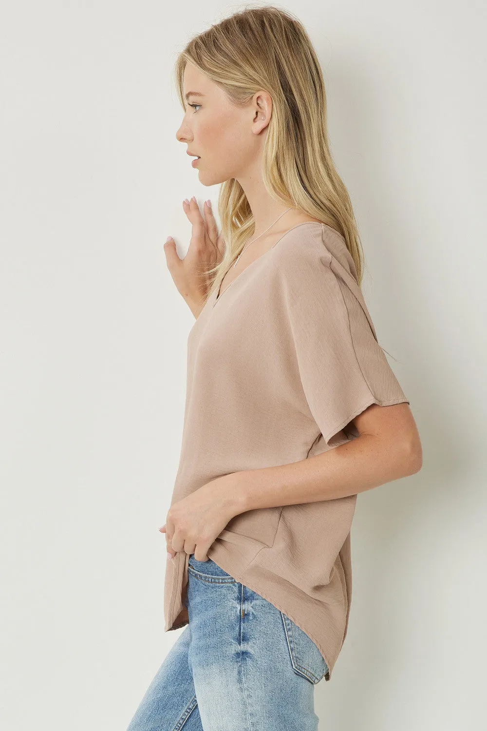 Entro V Neck Basic Top