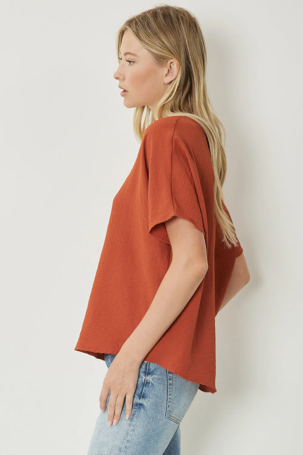Entro V Neck Basic Top