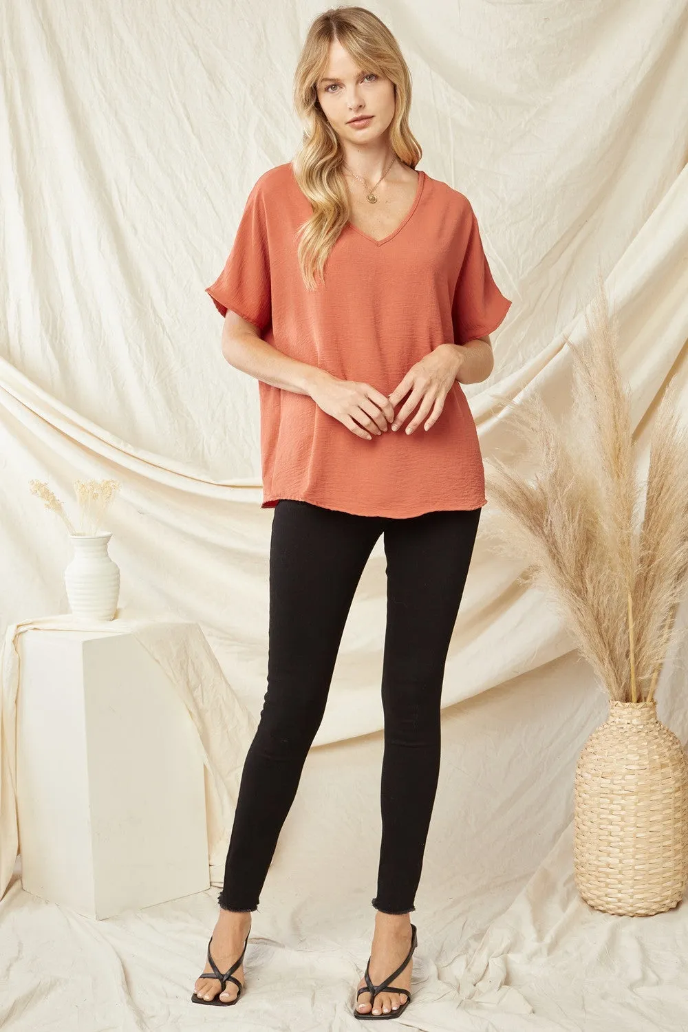 Entro V Neck Basic Top