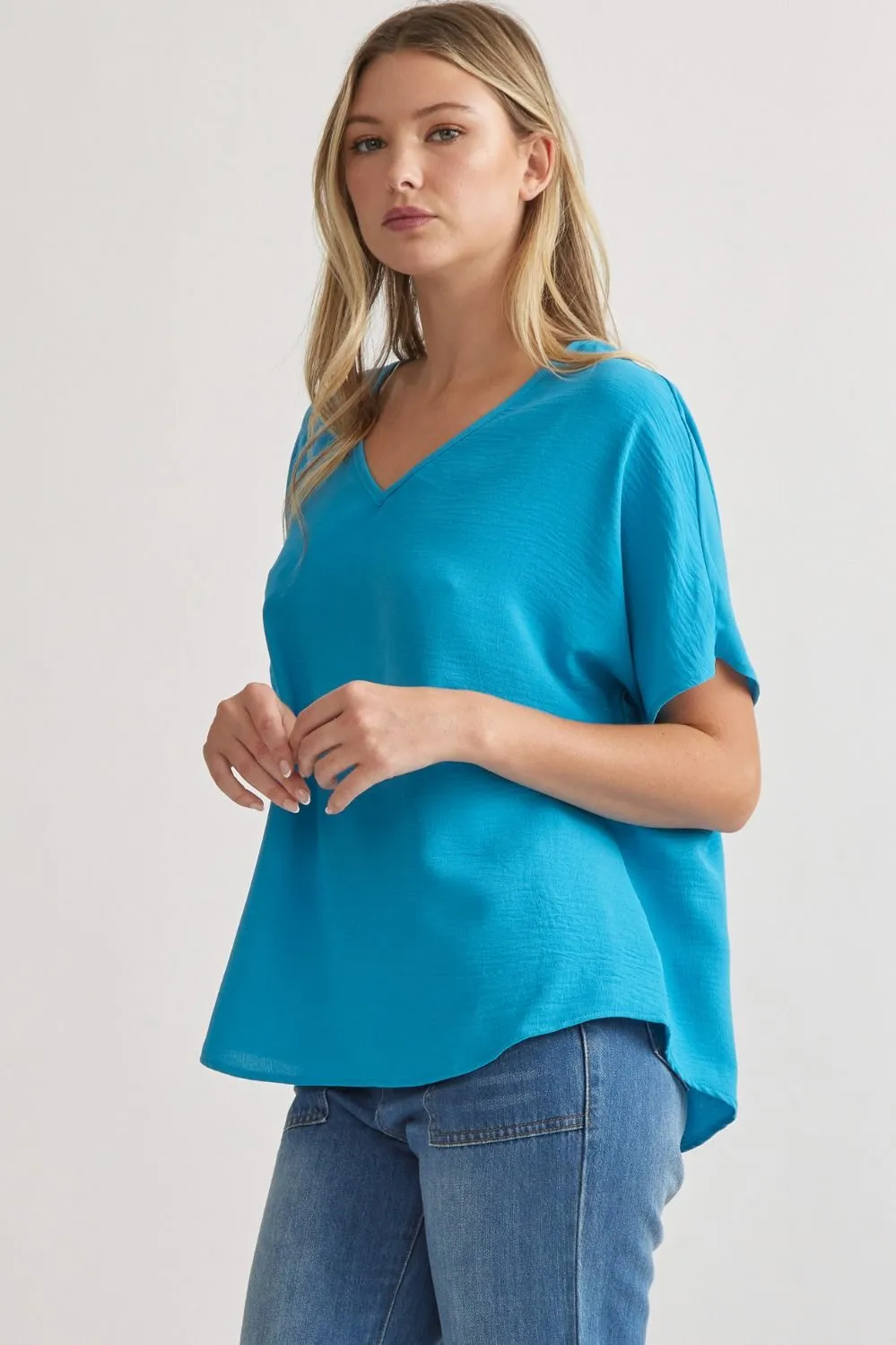 Entro V Neck Basic Top