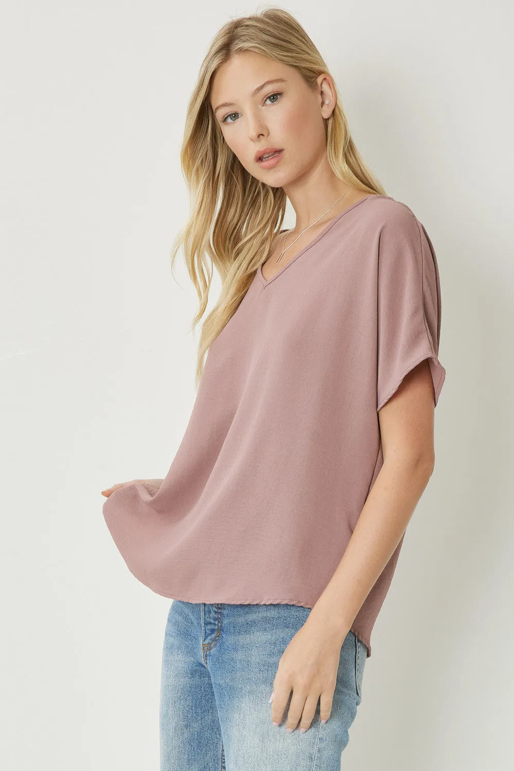 Entro V Neck Basic Top