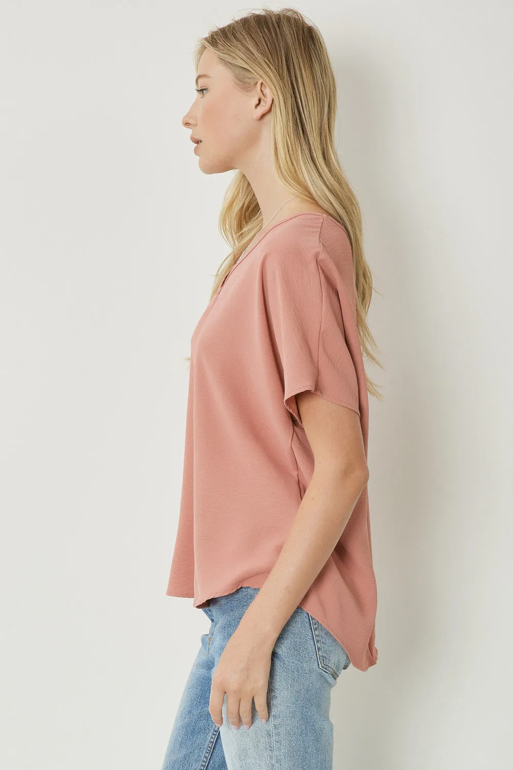 Entro V Neck Basic Top