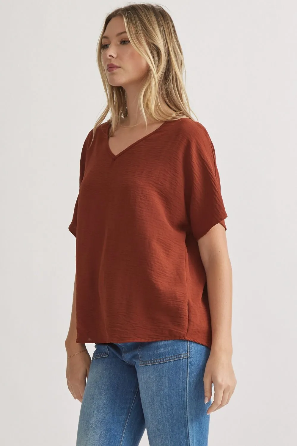 Entro V Neck Basic Top