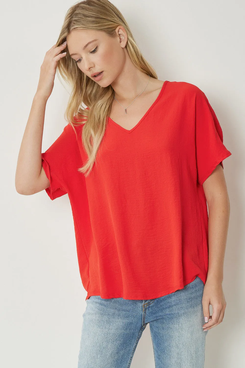 Entro V Neck Basic Top