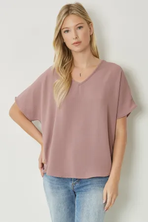 Entro V Neck Basic Top
