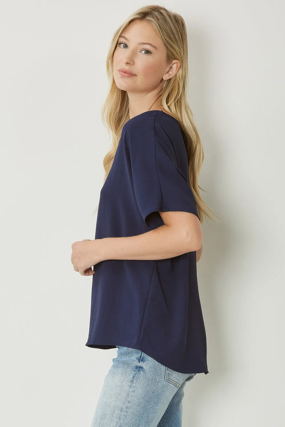 Entro V Neck Basic Top