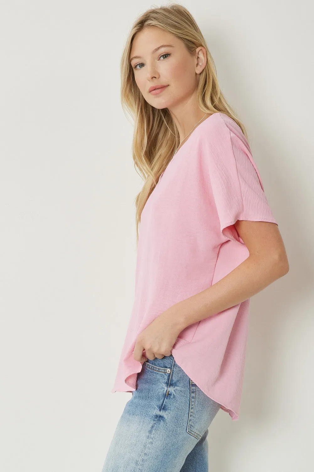 Entro V Neck Basic Top