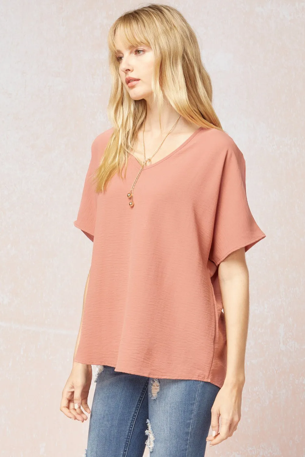 Entro V Neck Basic Top