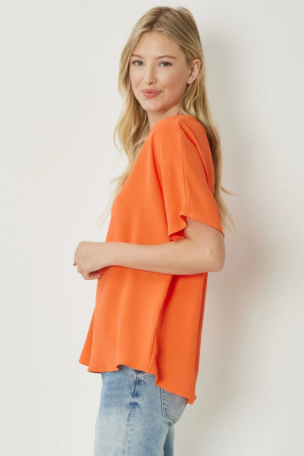 Entro V Neck Basic Top