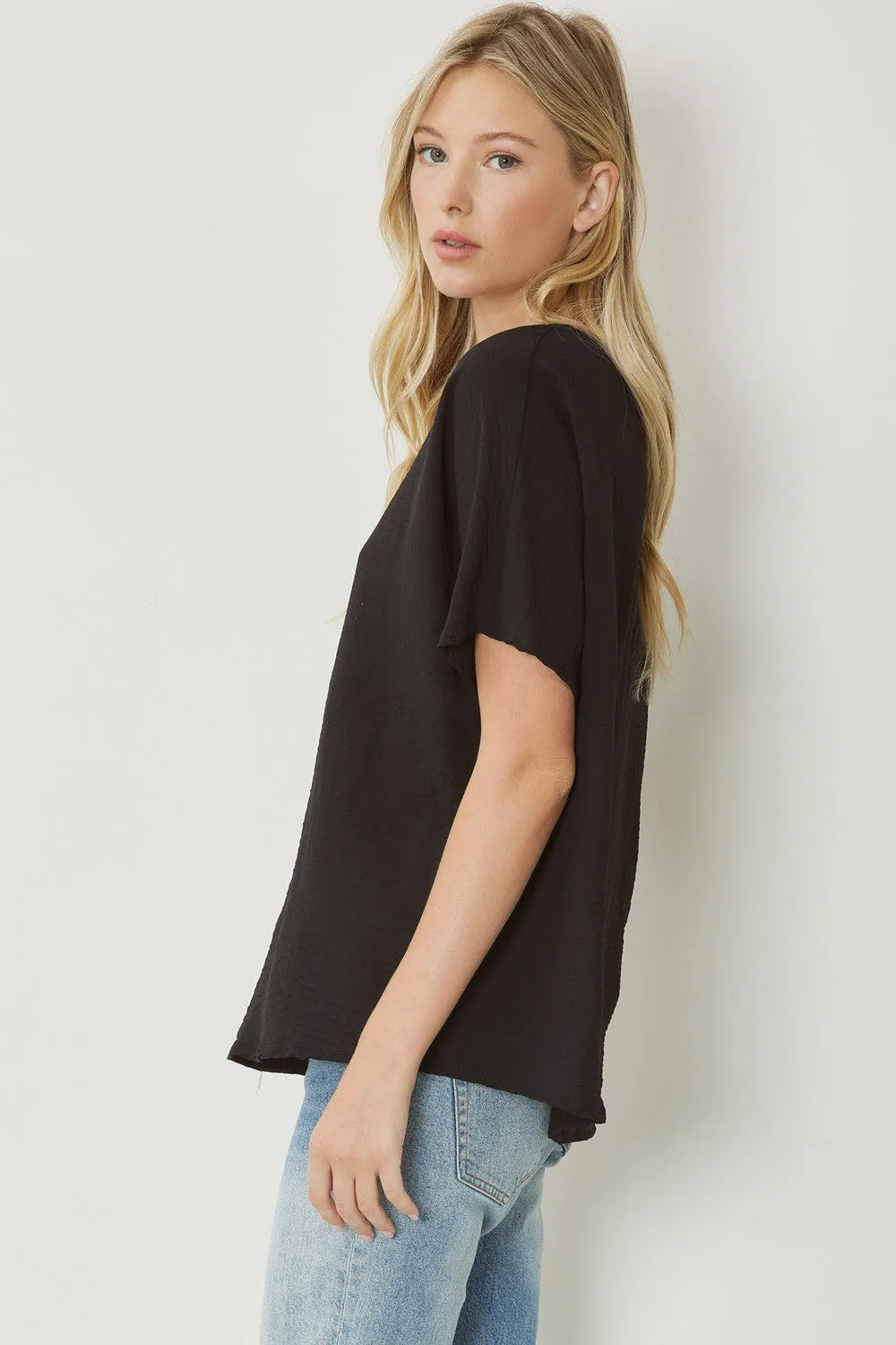 Entro V Neck Basic Top