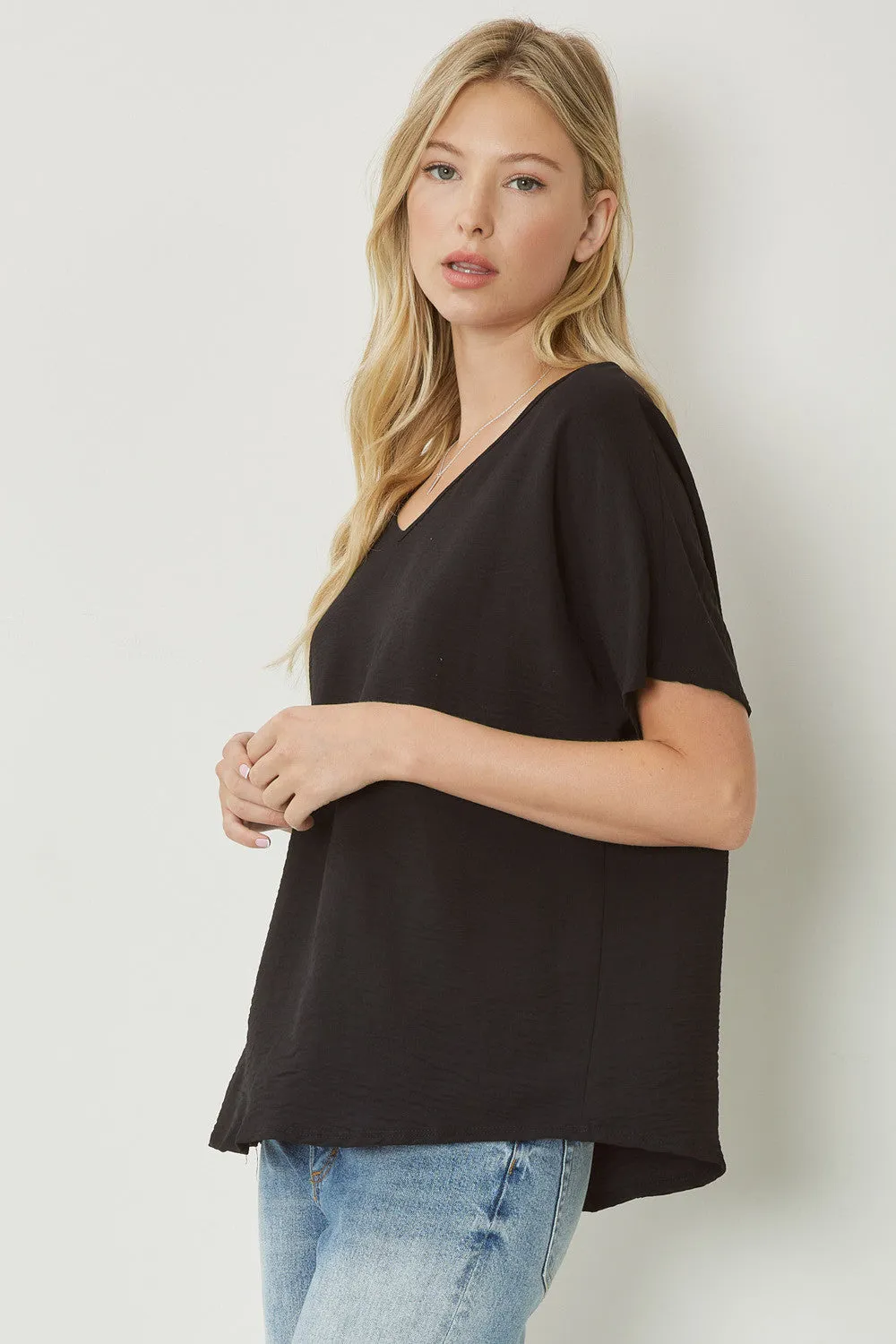 Entro V Neck Basic Top