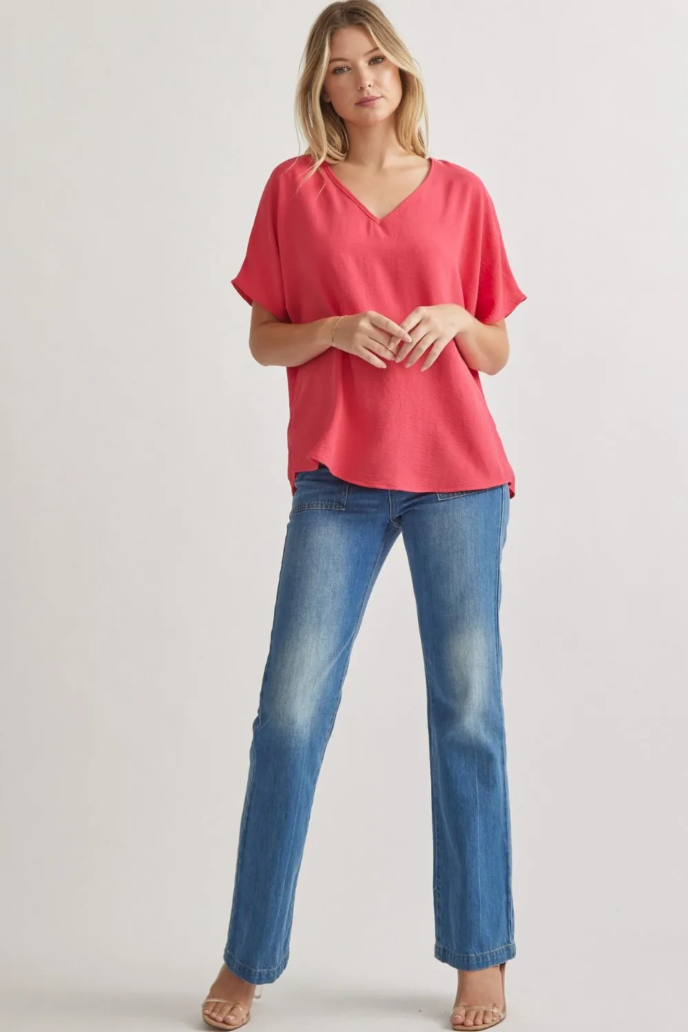 Entro V Neck Basic Top