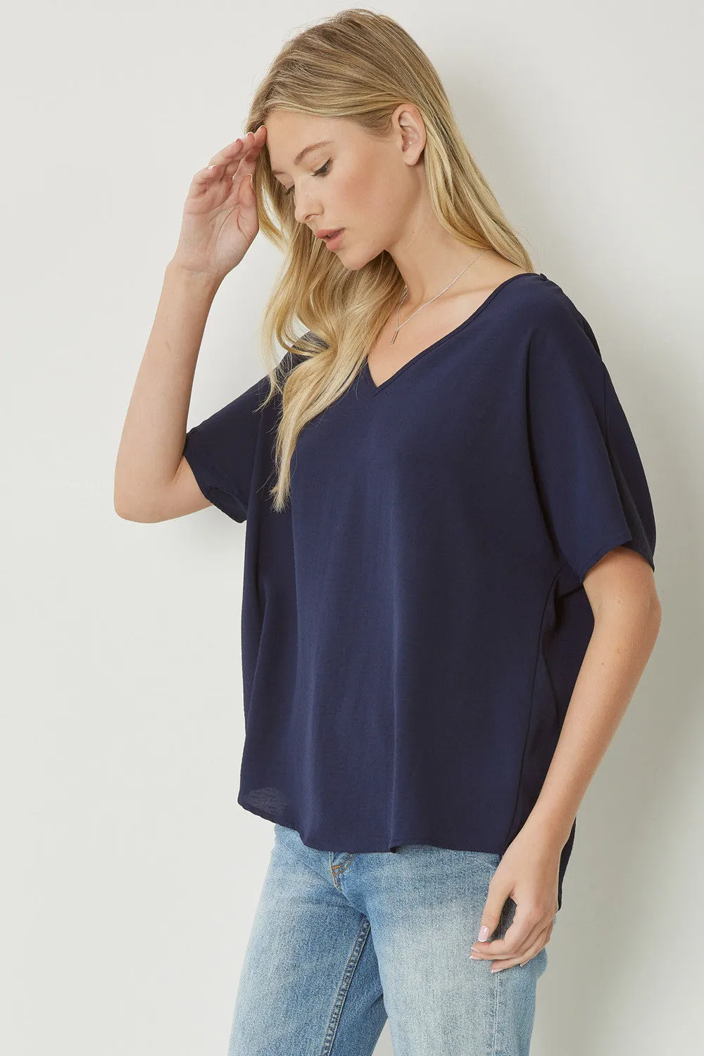 Entro V Neck Basic Top