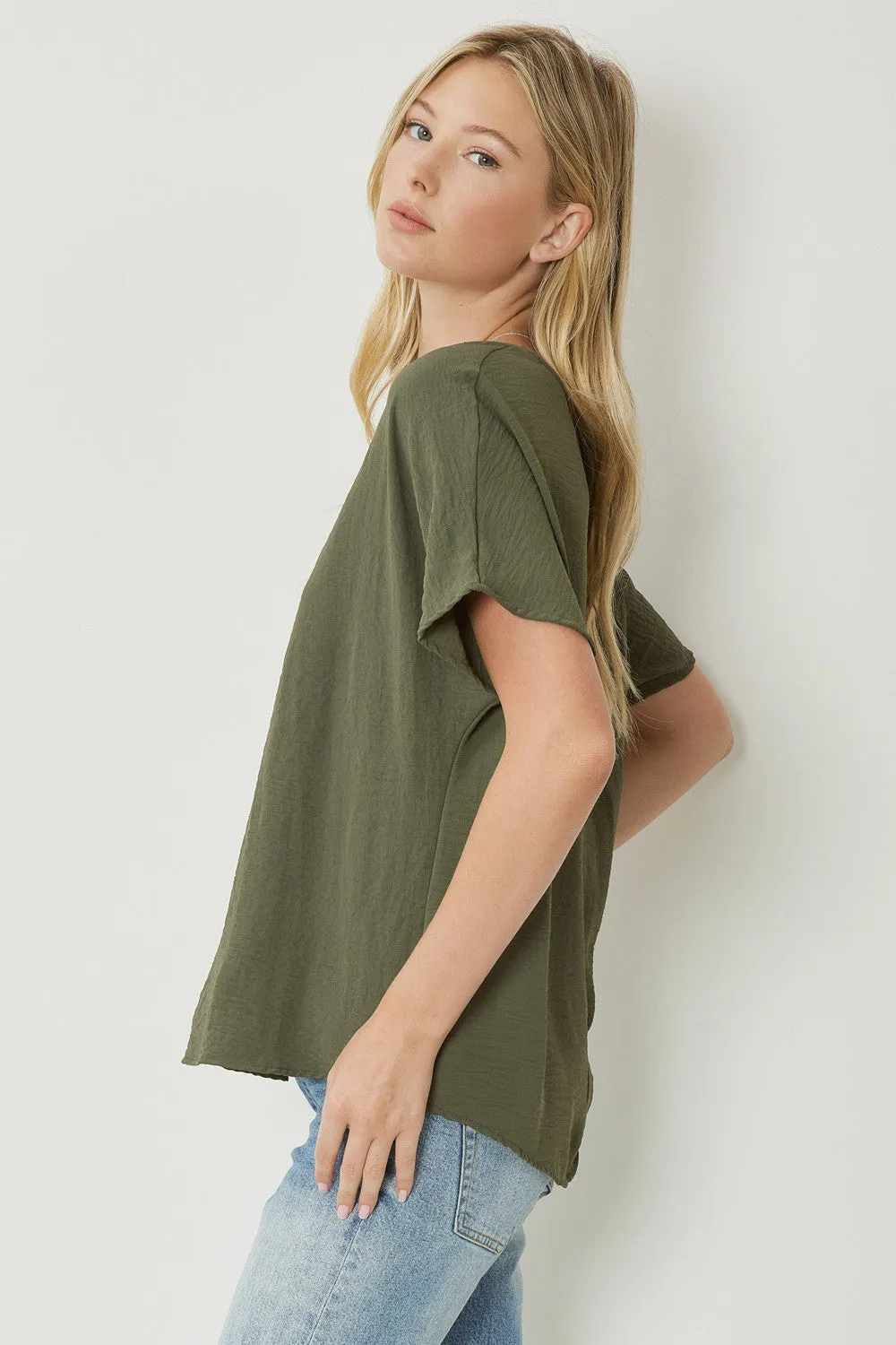 Entro V Neck Basic Top