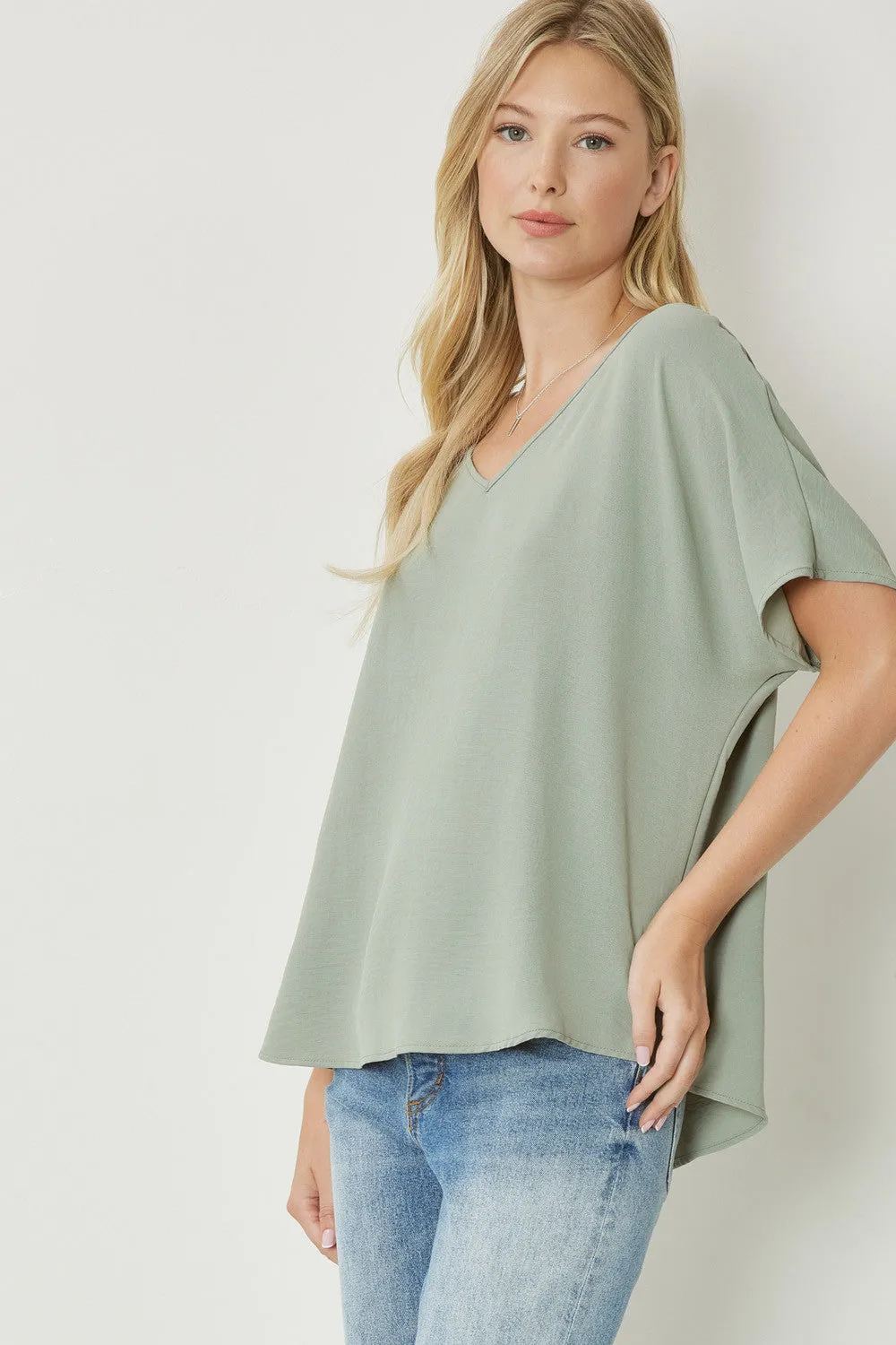 Entro V Neck Basic Top
