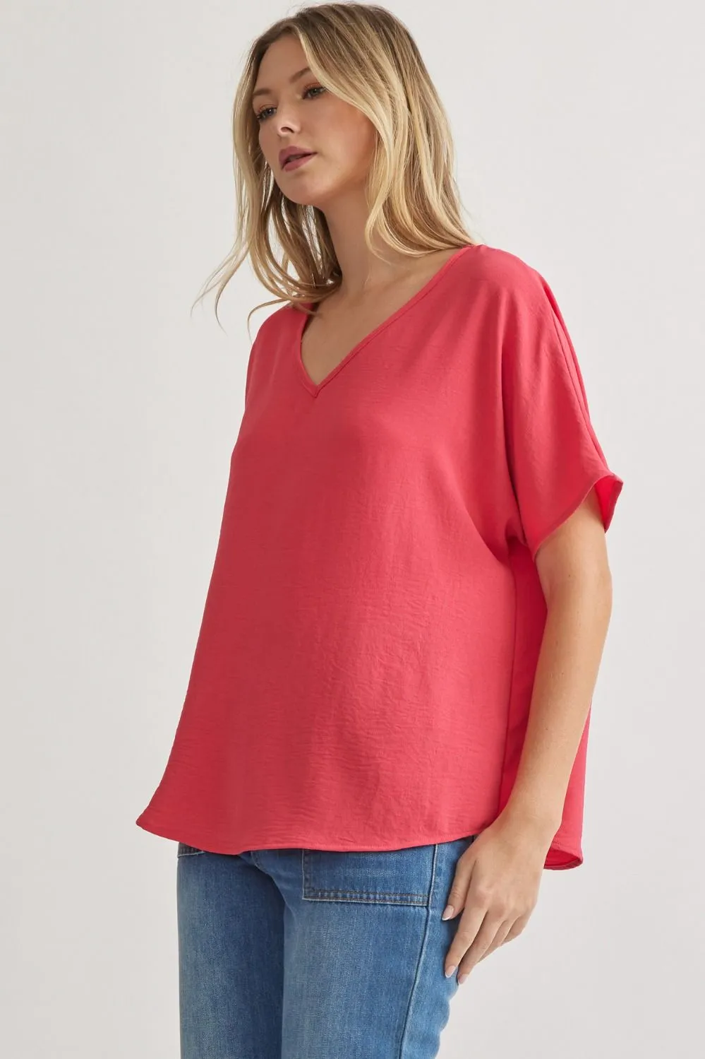 Entro V Neck Basic Top