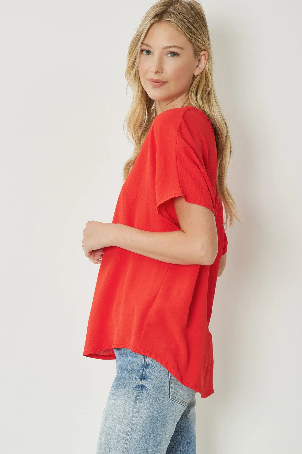 Entro V Neck Basic Top