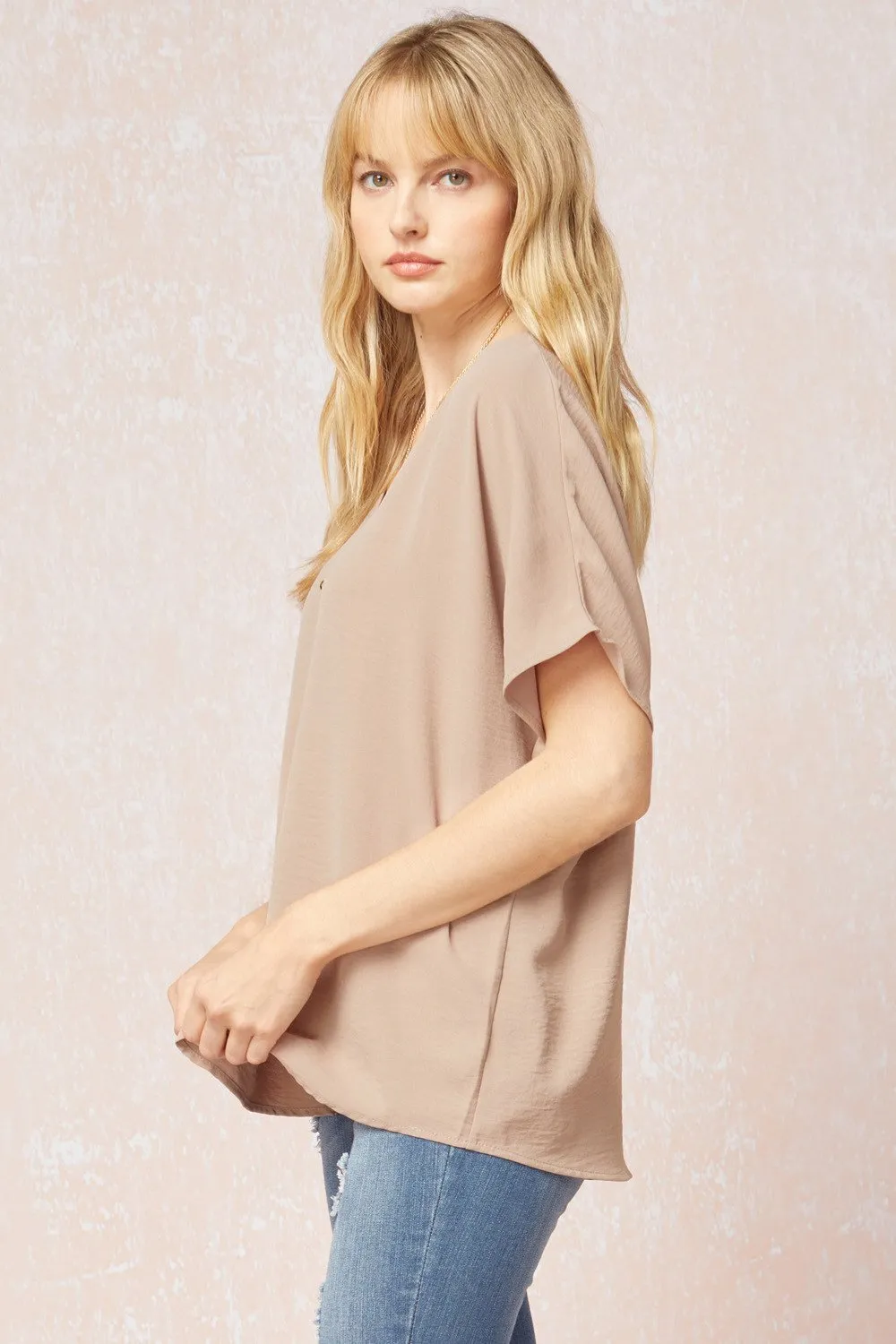 Entro V Neck Basic Top