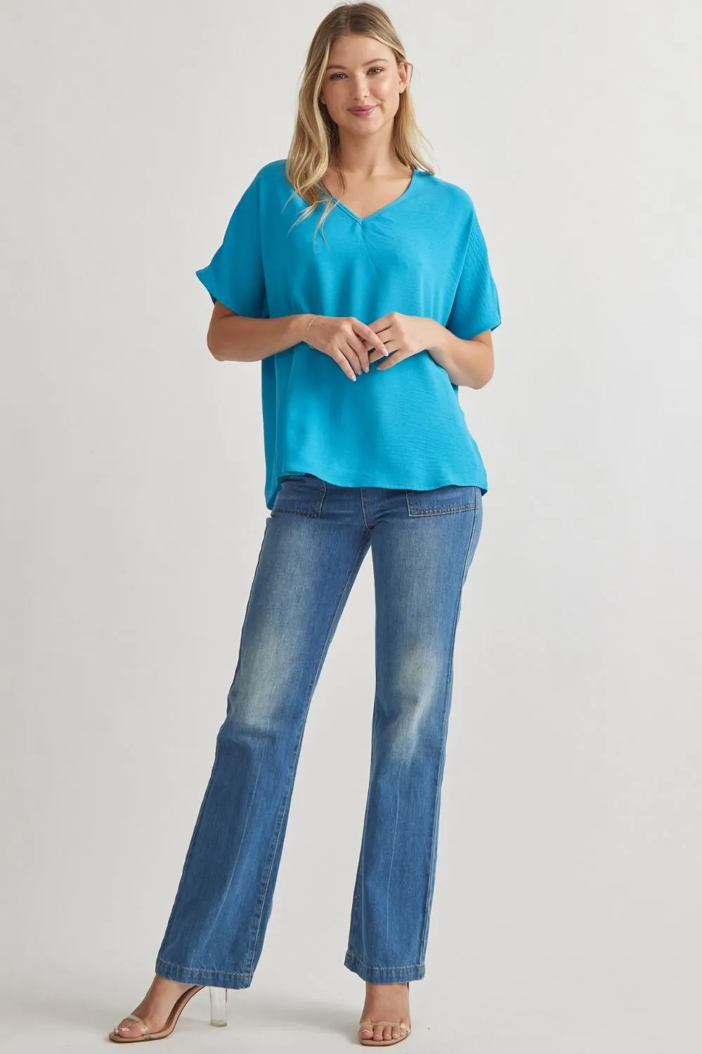 Entro V Neck Basic Top