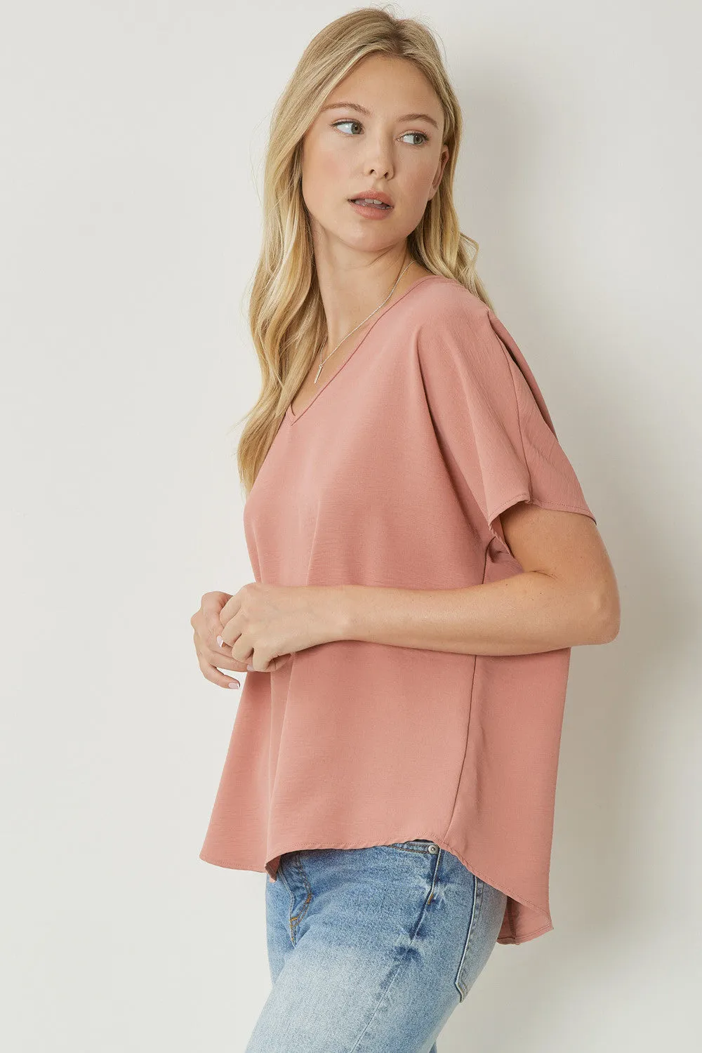 Entro V Neck Basic Top