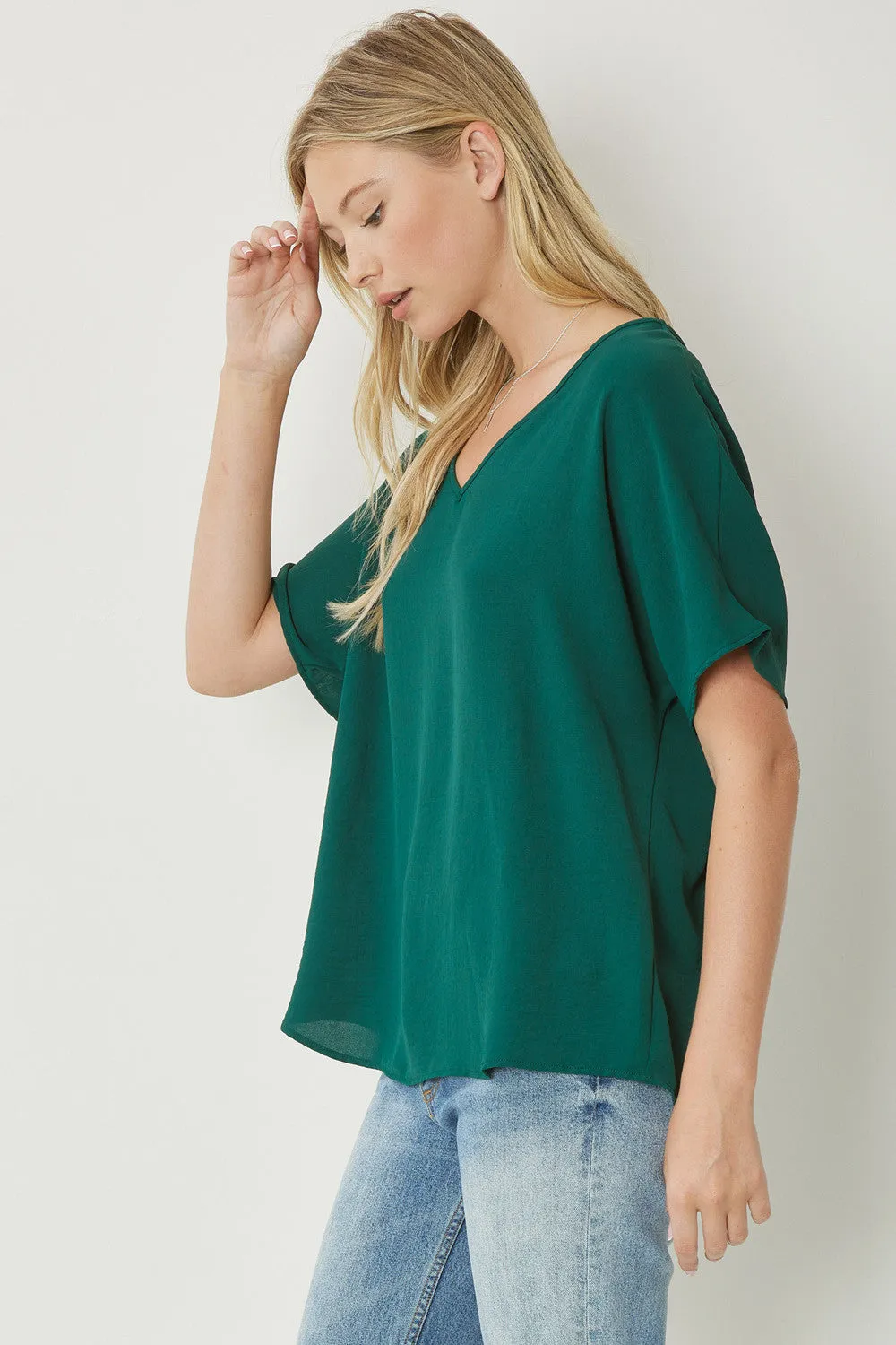Entro V Neck Basic Top