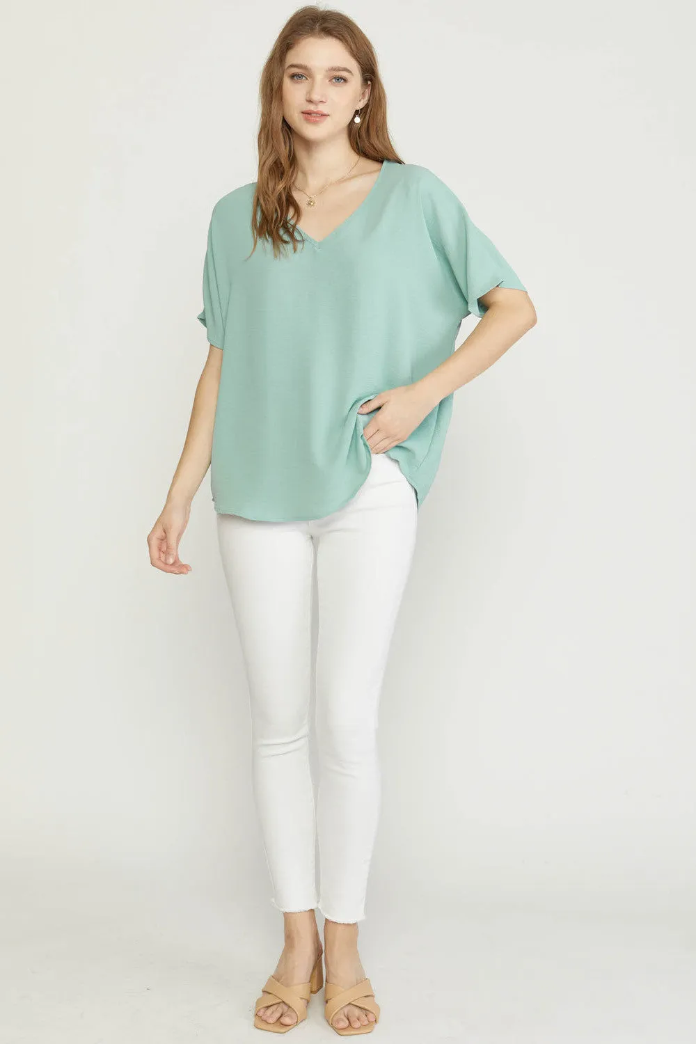 Entro V Neck Basic Top