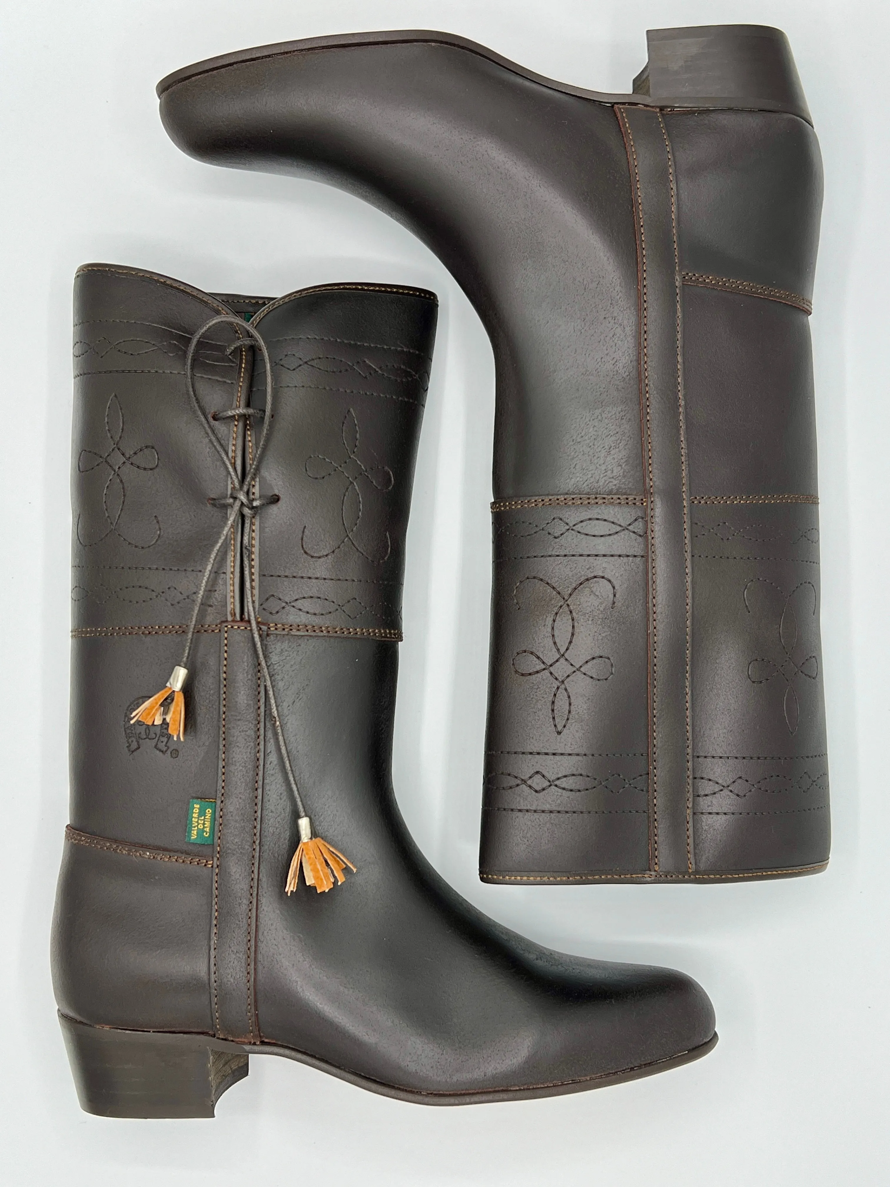 Equestrian Midcalf Leather Boot