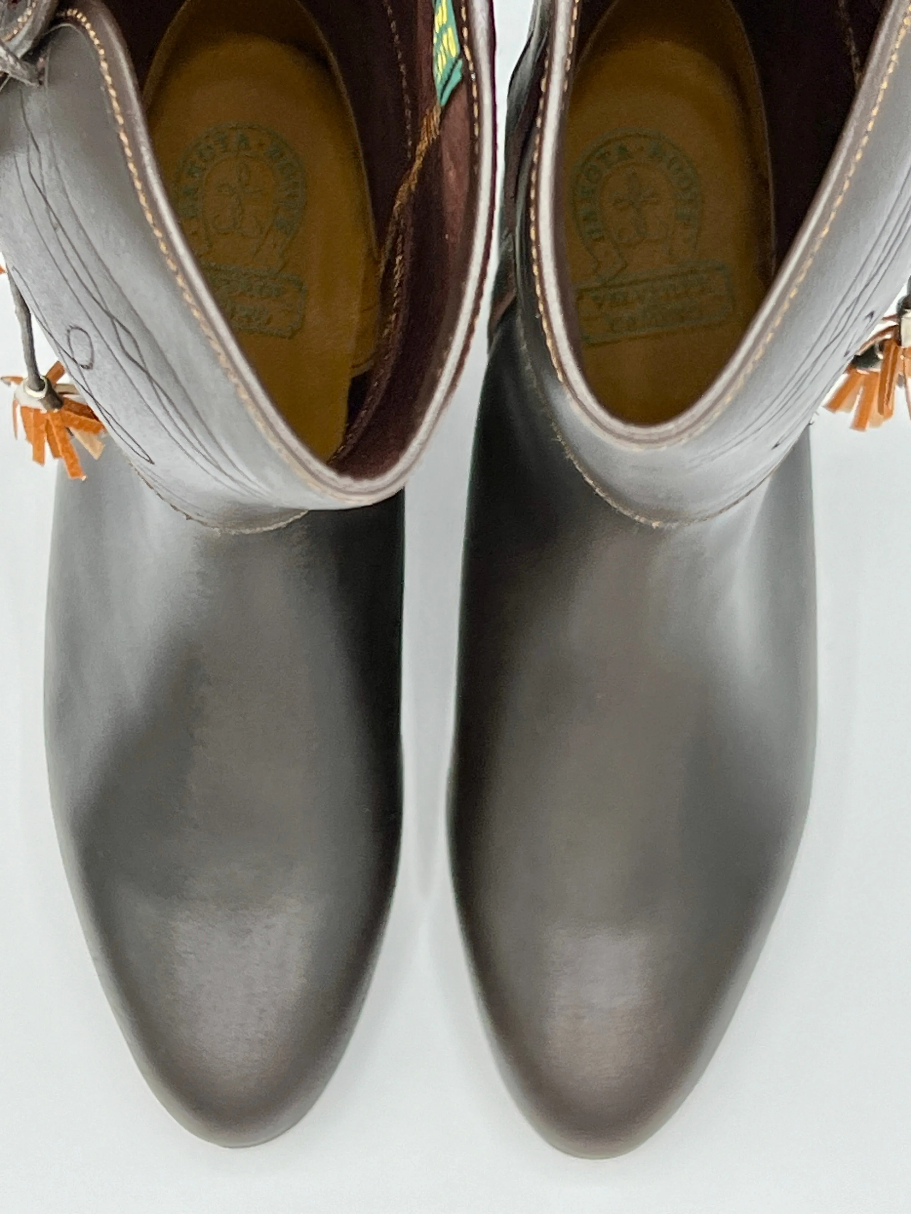Equestrian Midcalf Leather Boot