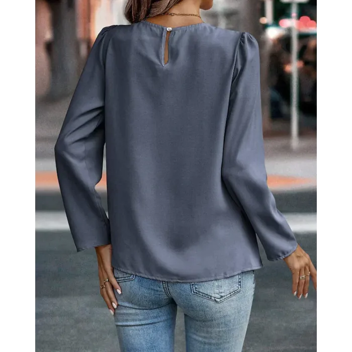 Estefanía® | Pleated Blouse With Long Sleeves
