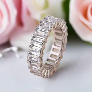 Eternity Emerald Cut Diamond Women's Wedding Band