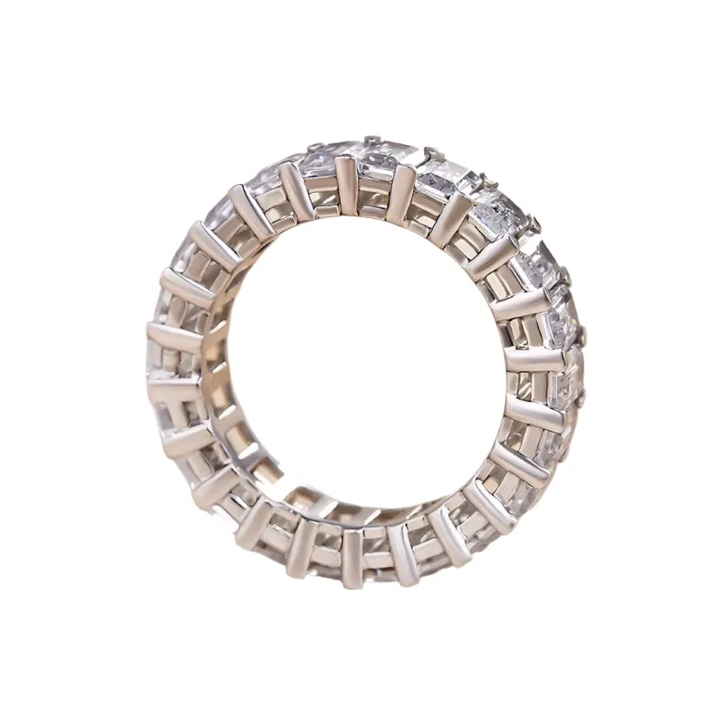 Eternity Emerald Cut Diamond Women's Wedding Band