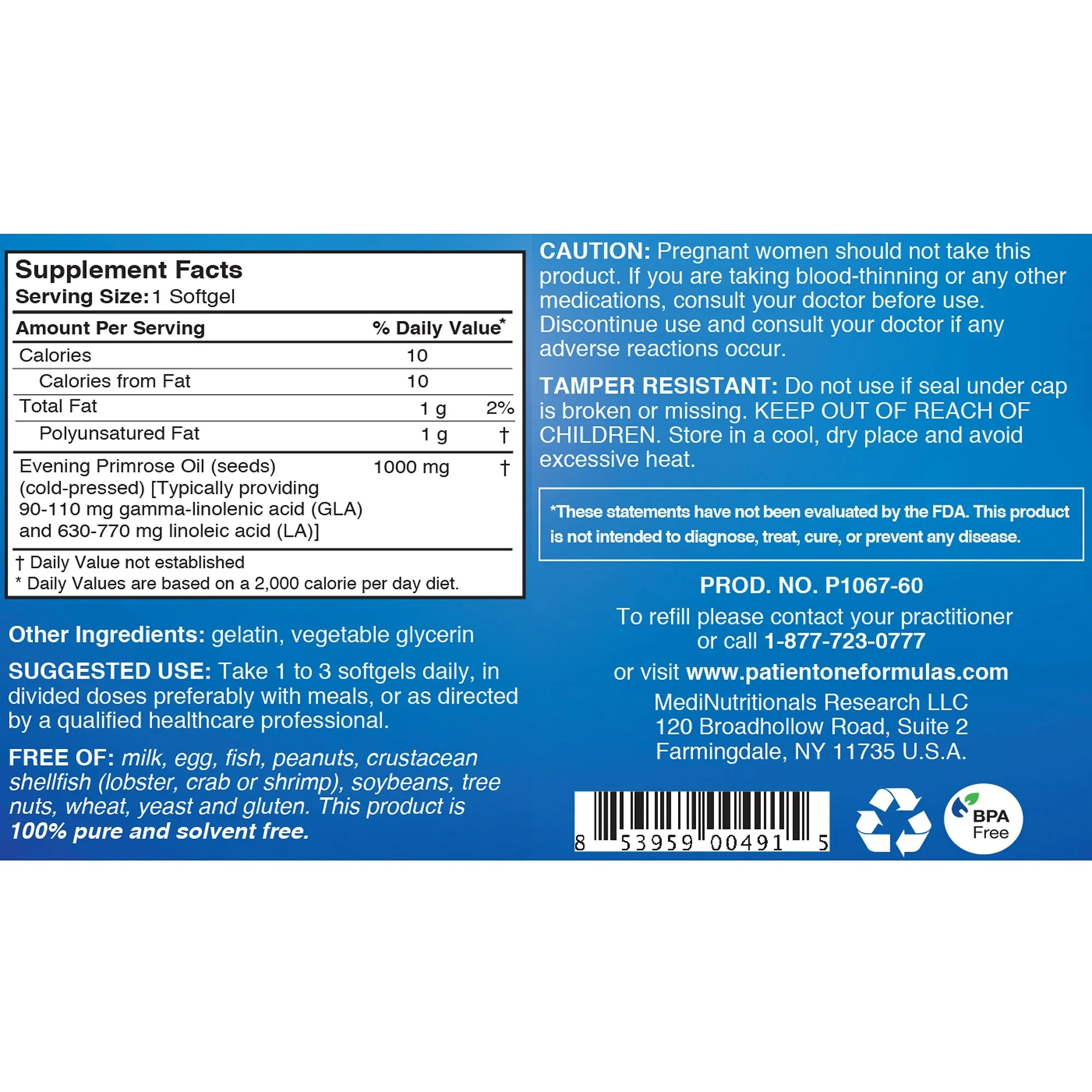 Evening Primrose Oil 1000mg