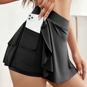 Fake Two-Piece Yoga Dress Skirt for Women