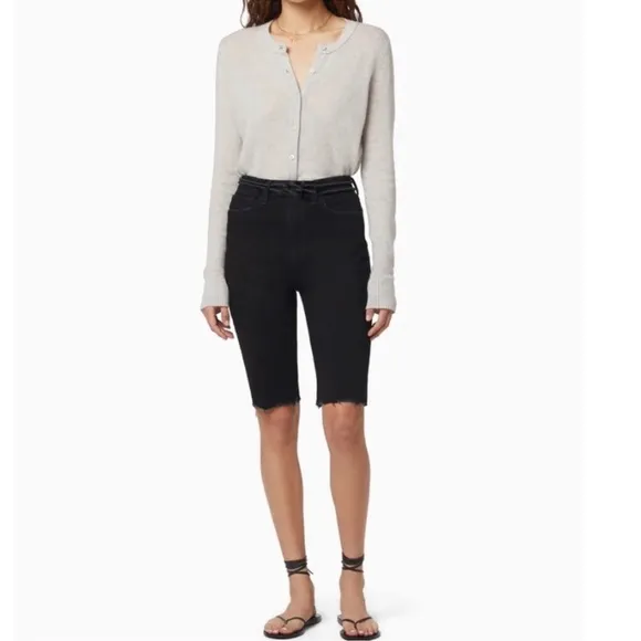 Favorite Daughter Eva‎ Long Slim Denim Shorts