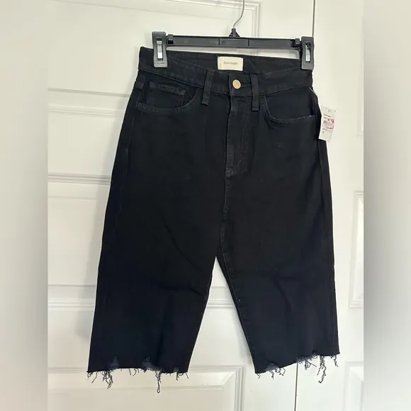 Favorite Daughter Eva‎ Long Slim Denim Shorts